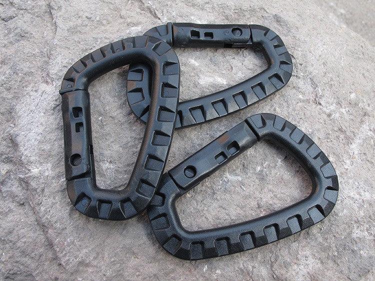 Carabiner Climb Clasp Clip Hook Hanger Quickdraw attach Mountain Webbing Web Camp Buckle Hike Hang Outdoor Bushcraft Snap molle - JC Airsoft
