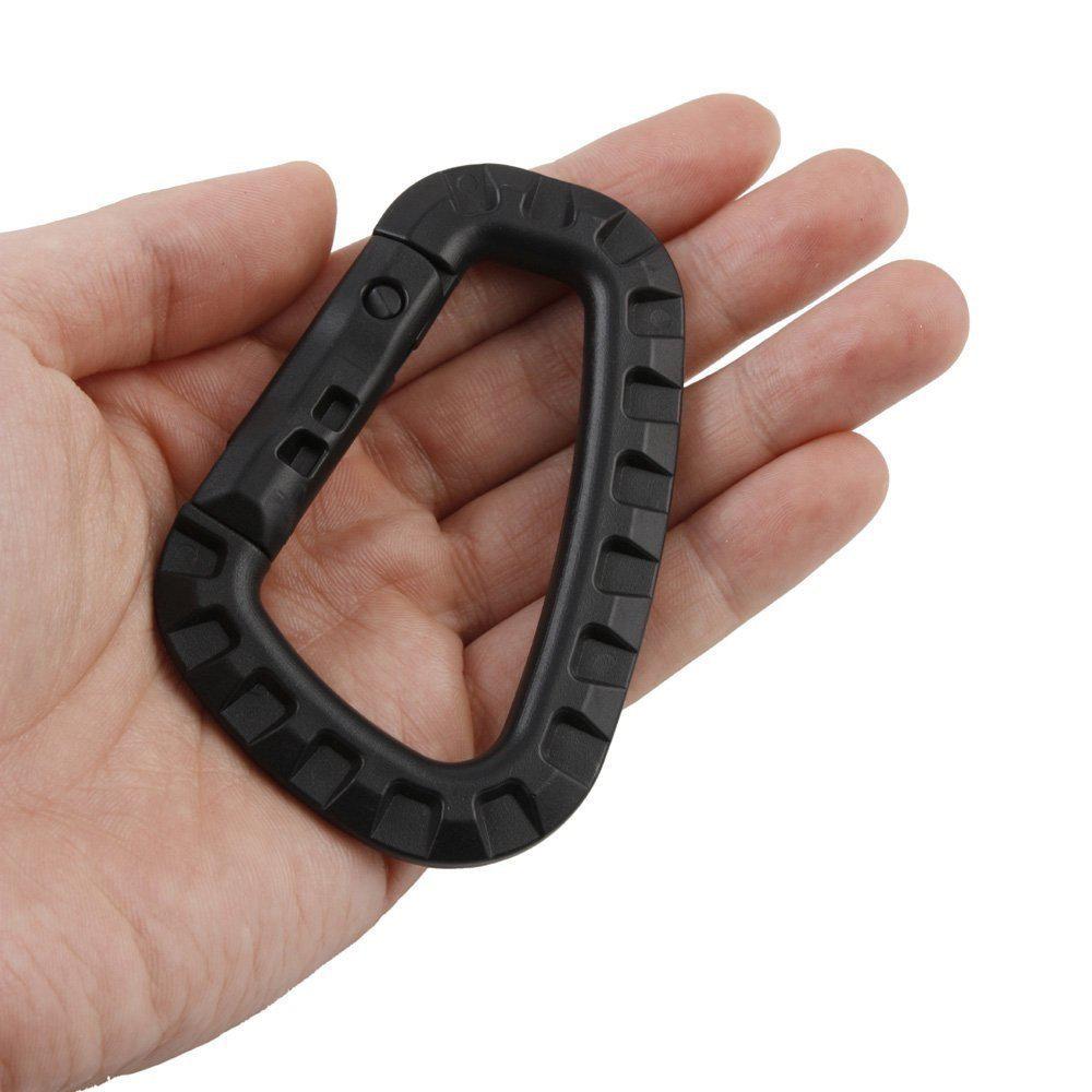 Carabiner Climb Clasp Clip Hook Hanger Quickdraw attach Mountain Webbing Web Camp Buckle Hike Hang Outdoor Bushcraft Snap molle - JC Airsoft